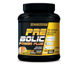 PRE BOLIC Eurosup - 640g - Arancia Rossa - Zero zuccheri - Zero grassi - Creatina Creapure® - BCAA - Beta Alanina - Caffeina - Vit B1 e B6 - Magnesio - Potassio - Taurina - Vegan