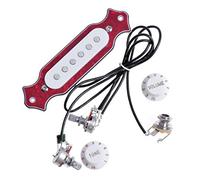 Pre-cablato 6 stringa single coil bobina bobina per bobina con pentole per il volume per chitarra elettrica Pickup chitarra elettrica (Color : 1set crimson)