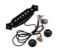 Pre-cablato 6 stringa single coil bobina bobina per bobina con pentole per il volume per chitarra elettrica Pickup chitarra elettrica (Color : 1set Black)