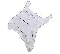 Pre-cablato Caricato 11 Fori Per Viti Battipenna In PVC A 3 Strati Con 3 Pickup Single Coil Interruttore A 5 Vie Per Chitarra Battipenna precablati Set