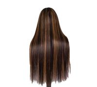 Pre-depilate Evidenzia parrucche diritte for capelli umani 13x4 anteriori in pizzo HD pre pizzicate densità del 220% for le donne Adatte ai principianti(20inches)
