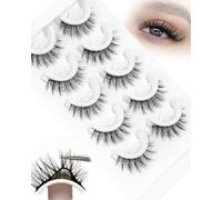 Pre Glued Ciglia Finte Anime Lashes Stick on Eyelashes Self Adhesive Lashes Natural Look Lash Extensions Soft and Lightweight 5 Pairs by Obeyalash (3Df036)