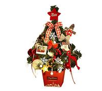 pre-illuminato da tavolo da 18 pollici decorazione artificiale albero di Natale alimentato a batteria mini albero di Natale con luci a led certificate rosse 1 piede giorno di commemorazione