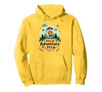 Pre-K Adventure Boy, Esploratore all'aperto in Cerca di Natura Selvaggia Felpa con Cappuccio, Unisex per Adulti, Limone, XL