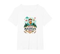 Pre-K Adventure Boy, Esploratore all'aperto in Cerca di Natura Selvaggia Maglietta, Donna Plus-Size, Bianco, 3X