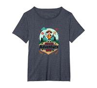 Pre-K Adventure Boy, Esploratore all'aperto in Cerca di Natura Selvaggia Maglietta, Donna Plus-Size, Pervinca, 2X