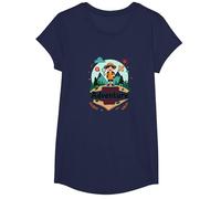 Pre-K Adventure Boy, Esploratore all'aperto in Cerca di Natura Selvaggia Maglietta, Ragazze, Navy, L