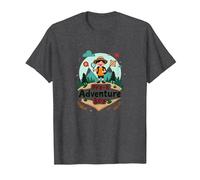Pre-K Adventure Boy, Esploratore all'aperto in Cerca di Natura Selvaggia Maglietta, Uomo, Grigio Scuro, 5XL