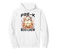 Pre K Boo Crew Teacher Halloween Floreale Fantasma Zucca da Donna Felpa con Cappuccio
