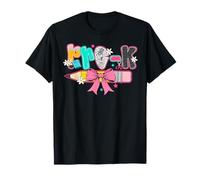 Pre K Coquette Bow Pencil Primo Giorno di Scuola Back To School Maglietta