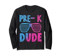 Pre-K Dude First Day Back to School - Occhiali da Sole Maglia a Manica