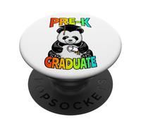 Pre-K Graduate Prescolare Laurea Divertente Happy Panda Bear PopSockets PopGrip Adesivo
