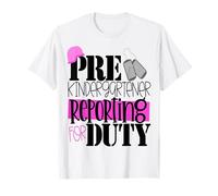 Pre K Soldier Military Kids, 1° giorno di scuola, rosa Maglietta