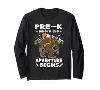Pre-K Where The Adventure Begins Back To School Bigfoot Maglia a Manica