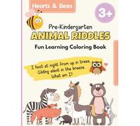 Pre-Kindergarten Animal Riddles: Fun Learning Coloring Book for Kids Ages 3-5: Rhyming Guessing Games and Coloring Activities for Preschool Learning