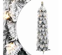 Pre-Lit Artificial Christmas Tree, 90 cm Snow-Flocked Decorative Tree with 45 Warm White s, 8 modes, Realistic PVC Tips, ideale per interni Tablet op Home Decoration for Winter Holidays