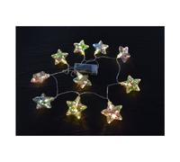 Pre Qu' Italia Filo Trasparente 10 luci - LED Bianco caldo (1,4 + 0,4 mt) Stelle