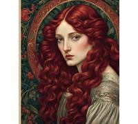 Pre-Raphaelite Inspired Goddess Notebook: Let the goddess within guide your creativity and watch your ideas flourish, 110 lined pages, 7.5” x 9.25"