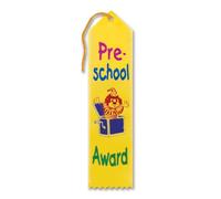Pre-School Award Ribbon 5.1cm x 20cm Party Accessory