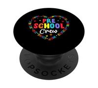 Pre School Crew Amare Divertimento Compassionevole Cura Dedicato Wa PopSockets PopGrip Adesivo