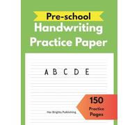 Pre-school Handwriting Practice Paper: 150 Blank Writing Pages for Kids Ages 3-5 | Wide Ruled with Dotted Midline | For Toddlers, Early Learners & Kindergarten