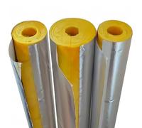 Pre Slit Pipe Insulation Rock Wool Tubing Aluminum Foil Sleeve,Fire Resistant High Temperature Steam Material(Id 273mm/10.74in,TH 50MM/2IN)