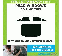 Pre Taglio Pellicola Finestrini per BMW 6 Serie Gran Turismo G32 2019 + 5%