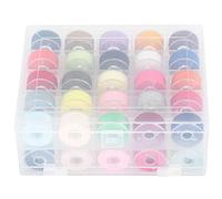 Pre - Wound Bobbins 50Pcs Set | Double - Layer Transparent Box/Assorted Colors | Sewing Machine Bobbins for Household Electric Sewing Machines | Sturdy Thread Bobbins