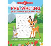 Pre-Writing Skills Workbook For Kids. Tracing Lines, Shapes And Animals: Pre Handwriting Practice For Kindergarten, Trace With Animals