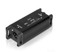 Preamplificatore compatto in alluminio per microfono in alluminio nero | Gamma 20Hz-20kHz, basso rumore sotto i 3 mV, chiaro boost dinamico del microfono, ideale per voce, strumenti