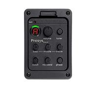 Preamplificatore EQ Tuner Pickup Piezoelettrico per Chitarra con Display a LED Interruttore di Fase Pickup Sonicore Microfono Integrato Controllo del Livello di Miscelazione