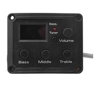 Preamplificatore Equalizzatore a 3 Bande con Display LCD, Regolazione Precisa, Equalizzatore Preamplificatore per Ukulele, Ottimizzato per Musica Pop, Folk, Rock e Performance in Studio o dal Vivo