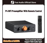 Preamplificatore HiFi Fosi Audio P4: 3 ingressi RCA, EQ/Bypass, amplificatori operazionali intercambiabili, controllo dei toni degli alti e dei bassi per sistemi Audiophili