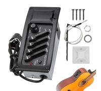 Preamplificatore per chitarra - Equalizzatore EQ a 4 bande ABS 10,5x6x4,7 cm | Equalizatore per chitarra con controllo del volume, regolazione del, prestazioni ad alto rendimento per la