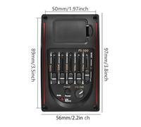 Preamplificatore per Chitarra Folk - Pickup Portatile a 5 Bande con Controllo del Volume Preciso - Equalizzatore e Accordatore Chitarra - Per Adulti Professionisti E Appassionati