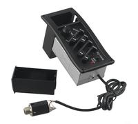 Preamplificatore pickup per chitarra elettrica acustica con equalizzatore a 4 bande, controllo del volume e dei bassi, display di sintonizzazione e porta di connessione