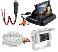 PREASSEMBLATO Monitor RICHIUDIBILE telecamera retromarcia BIANCA Camper Furgoni