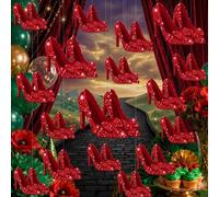 Preboun 15 decorazioni da appendere per feste a tema stregone, tacchi rossi, scarpe rosse, decorazioni da appendere per feste a tema strega, tacchi di Halloween, decorazioni da soffitto per aule e