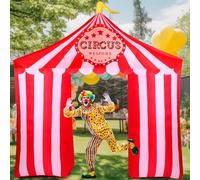 Preboun 3 m Halloween Circo Gonfiabili Arco Blow up Circo Tenda Costruito in Luci LED per Halloween Carnevale Festa Cortile Giardino Decorazione Esterna
