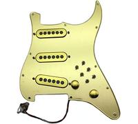 Precablato Caricato Oro Specchio Strat Battipenna Multifunzione Interruttore SSS Gold Tri-Sonic Singel Coil Pickups per Fender ST Chitarra Elettrica Parti di Ricambio