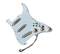 Precablato SSS GuitarPickguard Set 7 Way Converter Dual Hot Rail Mini Humbucker Pickups Per For ST Chitarra Parti di ricambio per chitarre (Color : 04)