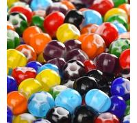 Preciosa rocailles semi perad corallo, stella mista, 6/0 circa 4 mm (Preciosa Rocailles Seed Beads Kornelian Star, mix di colori, 6/0 about 4 mm)