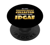 Precious Metals Collector Stack Gold Silver Copper Rare Coin PopSockets PopGrip Adesivo