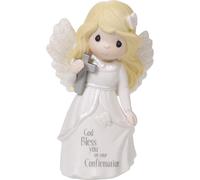 Precious Moments Communion Gifts Comunione Angelo Bisque Porcelain Figurine, Multicolor