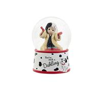 Precious Moments Disney Crudelia Musical Snow Globe | Sei un Dahling Crudelia De Vil | 101 Dalmate Snow Globe | Disney Collectibles & Decor