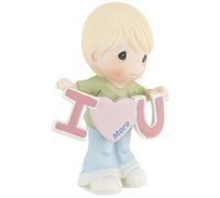 Precious Moments, Love You More Bisque Porcelain Figurine, Boy, 153002