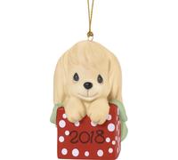 Precious Moments"""" May Your Holidays Be Purr-FECT Dated 2018 Cat Ornament Multicolor