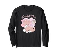 Precious Moments Purrfect Love Cat Sweet Cute Retro Kitty Maglia a Manica