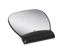 Precise Leatherette Mouse Pad w/Wrist Rest, Nonskid Base, 8-3/4 x 9-1/4, Black