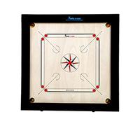 Precise Prof Carrom - AMA-One 8 mm - 12 kg Torneo - India fatto a mano - Torneo competizione - Completo di pietre, Striker in tasca - Top Qualitate